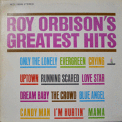 ROY ORBISON - GREATEST HITS (American Pop Rock, Ballad singer-songwriter artists /SUSAN JACKS가 불렀던 EVERGREEN 원곡 수록/* CANADA) NM
