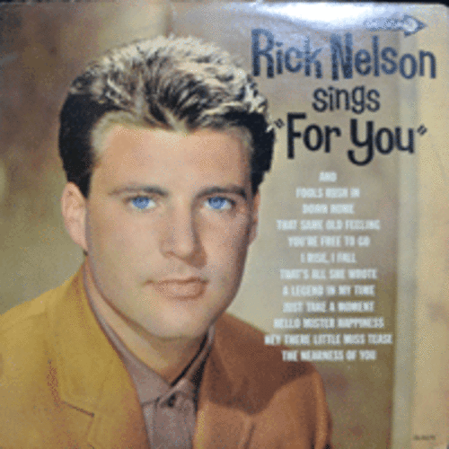 RICK NELSON - SINGS FOR YOU  (MONO/* USA ORIGINAL) EX+