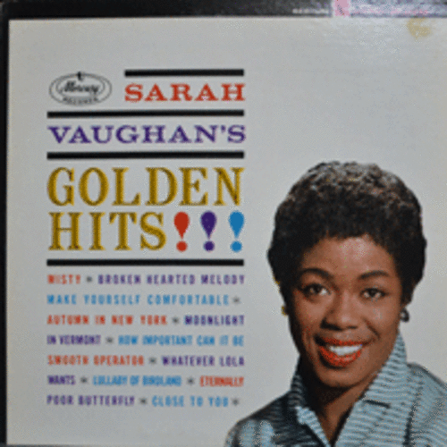 SARAH VAUGHAN - GOLDEN HITS (STEREO/BROKEN HEARTED MELODY/WHATEVER LOLA WANTS 수록/RED LABEL/USA) LIKE NEW