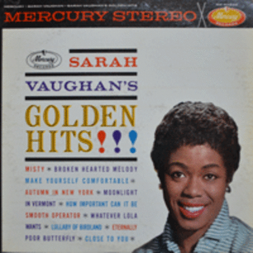 SARAH VAUGHAN - GOLDEN HITS (STEREO BLACK LABEL/USA 1st Press) EX+