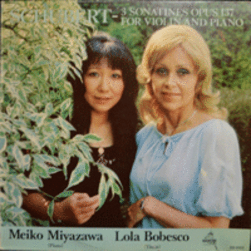 LOLA BOBESCO/MEIKO MIYAZAWA - SCHUBERT 3 SONATINES (*  BELGIUM ORIGINAL  Duchesne – DD 6102 ) LIKE NEW