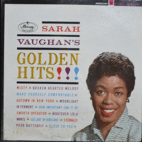 SARAH VAUGHAN - GOLDEN HITS (STEREO/BROKEN HEARTED MELODY/WHATEVER LOLA WANTS 수록/RED LABEL/USA) 미개봉