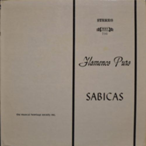 SABICAS - FLAMENCO PURO (그 유명한 &quot;PUNTA Y TACON&quot; 수록/플라멩코를 출 때 &quot;구두 앞창으로 소리내는 것은 PLANTA 앞코를 쳐서 내는 것은 PUNTA 뒷굽으로 내는 것은 TACON 이라함&quot; 플라멩코 기타리스트 이준호 2집 앨범에 실려있는 오리지널 곡/USA) NM