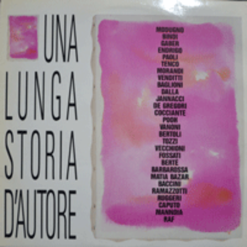 UNA LUNGA STORIA D&#039;AUTORE (2LP/1943년 3월4일생 원곡/I POOH 의 아름다운 PIERRE 수록/* ITALY ORIGINAL) MINT/MINT