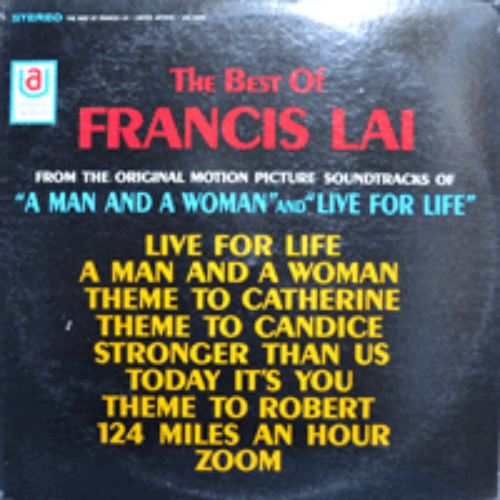 A MAN AND A WOMAN &amp; LIVE FOR LIFE - THE BSET OF FRANCIS LAI (남과여 &amp; 파리의 정사&quot; ORIGINAL SOUNDTRACK RECORDING/* USA) MINT