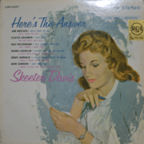 SKEETER DAVIS - HERE&#039;S THE ANSWER (LIVING STEREO/* USA 1st press LSP-2327) NM-/strong EX++