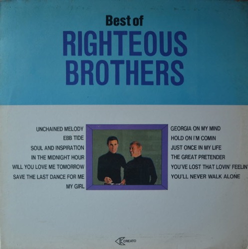RIGHTEOUS BROTHERS - BEST OF RIGHTEOUS BROTHERS) 映畵 &#039;사랑과 영혼&#039; OST Unchained Melody 수록)  NM/MINT