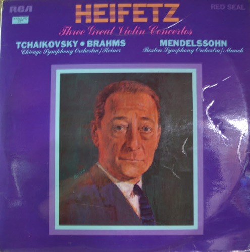 Jascha Heifetz - Three Great Violin Concertos Thaikovsky/Brahms/Mendelssohn (* UK   DPS 2002 A/B)  NM/NM