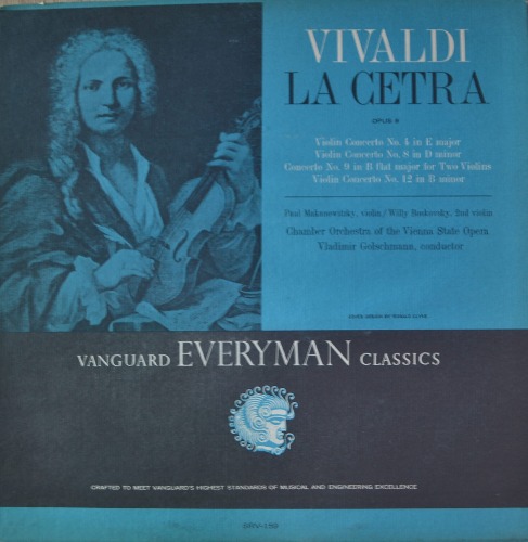 Paul Makanowitzky &quot;Violin&quot;– Vivaldi  La Cetra, Opus 9 (Chamber Orchestra Vladimir Golschmann/ * USA SRV-159) NM-/NM