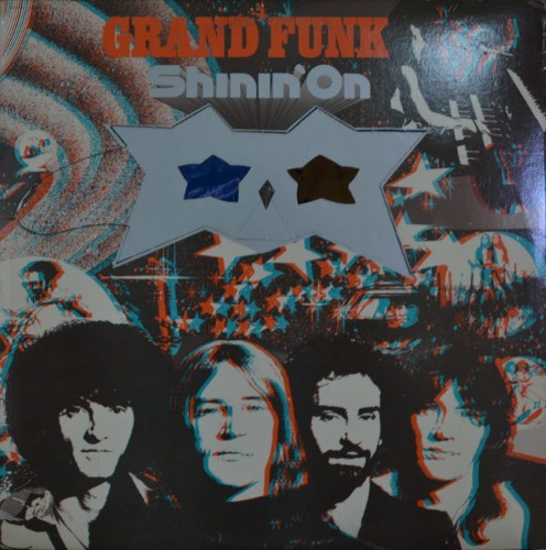 GRAND FUNK - SHININ&#039; ON  (USA Hard Rock band/The Loco-Motion 수록 앨범/특수자켓/3D GLASSES/대형 POSTER 재중/* USA ORIGINAL 1st press SWAE-11278) LIKE NEW