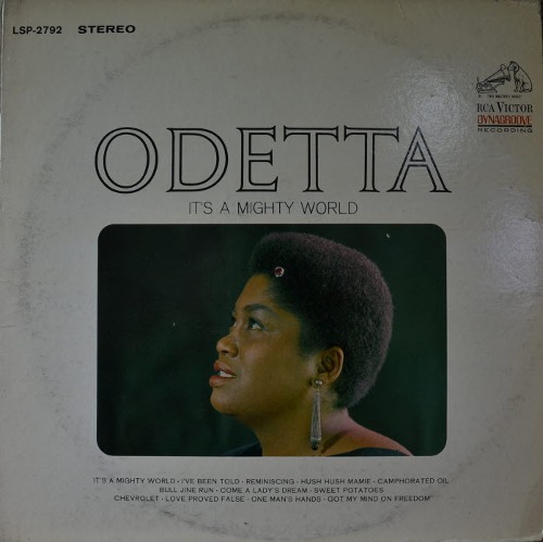 ODETTA - IT&#039;S A MIGHTY WORLD  ( American folk music singer, guitarist, songwriter /* USA ORIGINAL 1st press LSP-2792) LIKE NEW