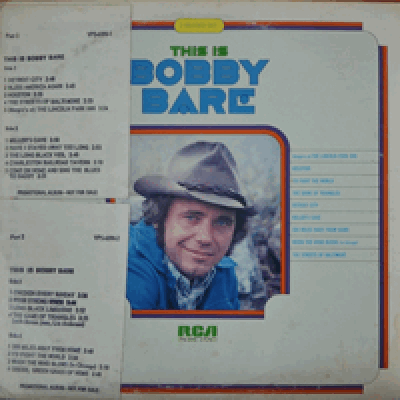 BOBBY BARE - THIS IS BOBBY BARE (2LP/조영남의 &quot;난 가고싶네&quot;의 원곡 DETROIT CITY 수록/* USA ORIGINAL) NM/NM