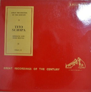 Tito Schipa – Operatic And Song Recital  (해설지/* UK  His Master&#039;s Voice – COLH 117) MINT