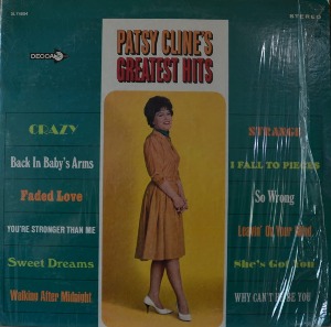 PATSY CLINE - GREATEST HITS  (American singer/ CRAZY 수록/*  USA ORIGINAL 1st press  DL 74854) MINT